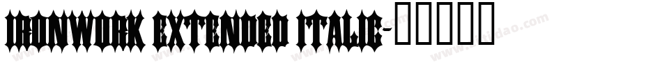 Ironwork Extended Italic字体转换